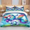 Cute Cartoon Unicorn Print Bedding Set Duvet Cover 1 Duvet Cover 2 Pillowcases Adult and Children Bedding Set Luxury Grils Gift
