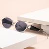 New Oval Metal-framed Sunglasses Are Fashionable, Fresh And Uv-resistant, Unisex Glasses 2426