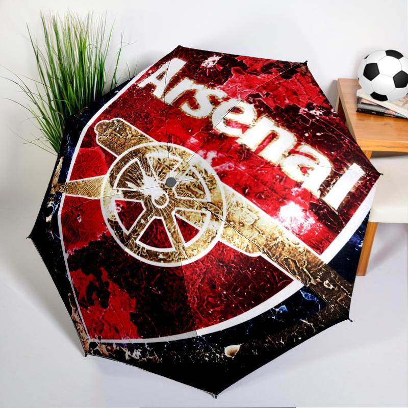 Ombrello con stemma dell'Arsenal Football Club - Apertura/Chiusura Automatica, Ombrello Leggero Compatto a 8 stecche Essenziale per l'esternoAccessorio per PicnicVentilatore Regali