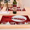 Christmas Digital Print Heat-Resistant Linen Placemat: European and American Birthday Party Table Decor