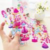6/12/24pcs 3D Bubble Sticker Dress Up Girl Cute Design Various Styles Reusable Children Sticker Toy Birthday Gift for Girls TMZ
