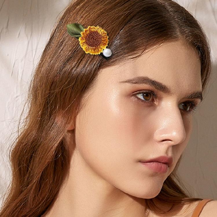 2Pcs Elastic Sunflower Hair Tie Fashion Hair Accesories Unique Hair Clip For Adding Style To Everyday And Special Event