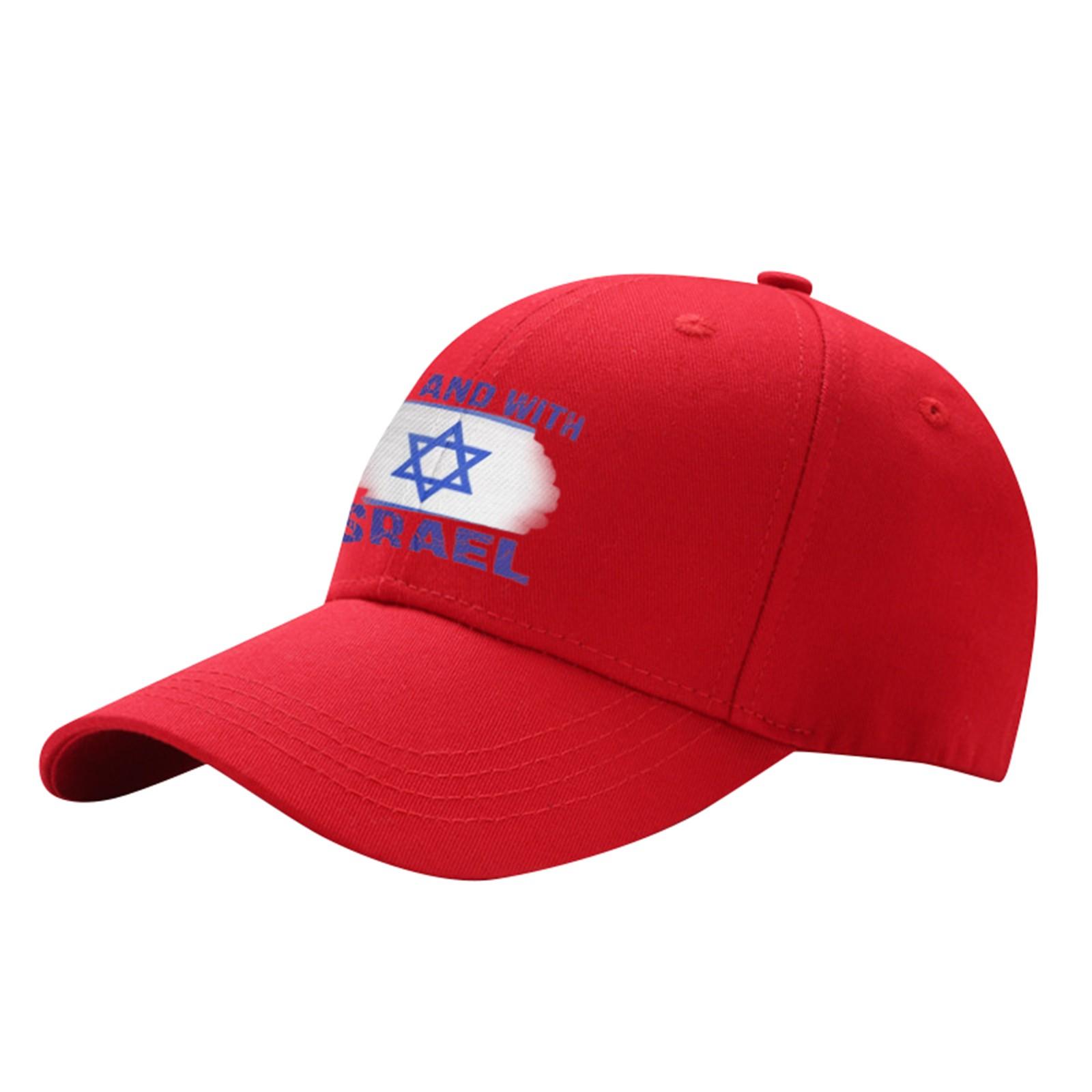 

Я стою с шляпой Израиля. Молюсь, шляпа Израиля. Бейсбольная шляпа. Кепка дальнобойщика. One Size красный