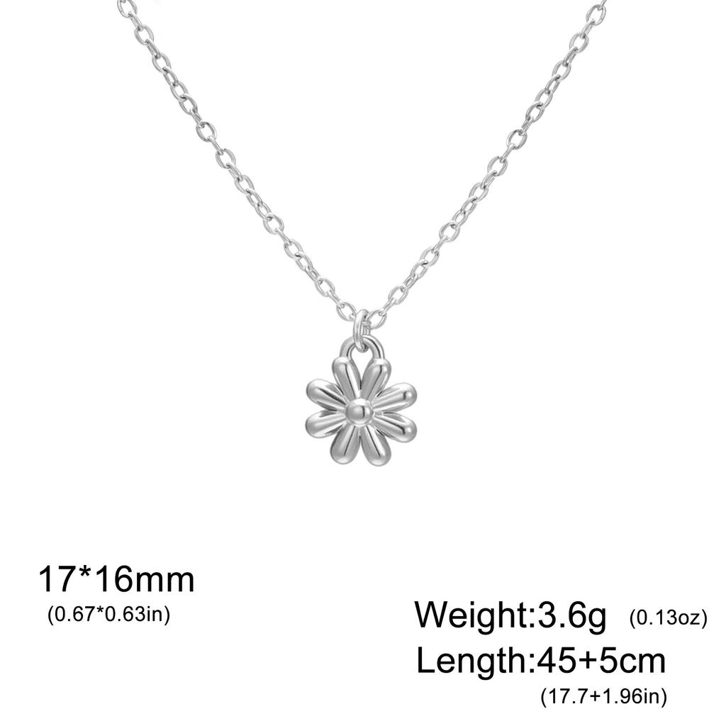 Daisy Sunflower Pendant Necklace Floral Jewelry Gift For Women And Girls