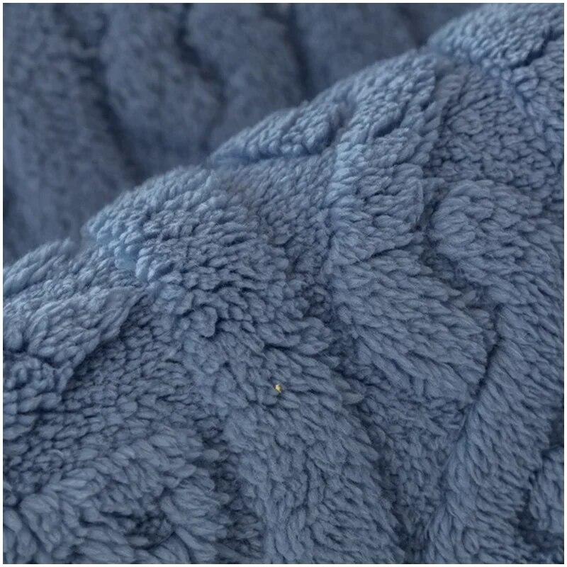 Ciepła narzuta na sofę pluszowe uniwersalne narzuty na kanapę nowoczesna jednokolorowa sofa ręcznik do salonu flanelowa poduszka na sofę gruba zima