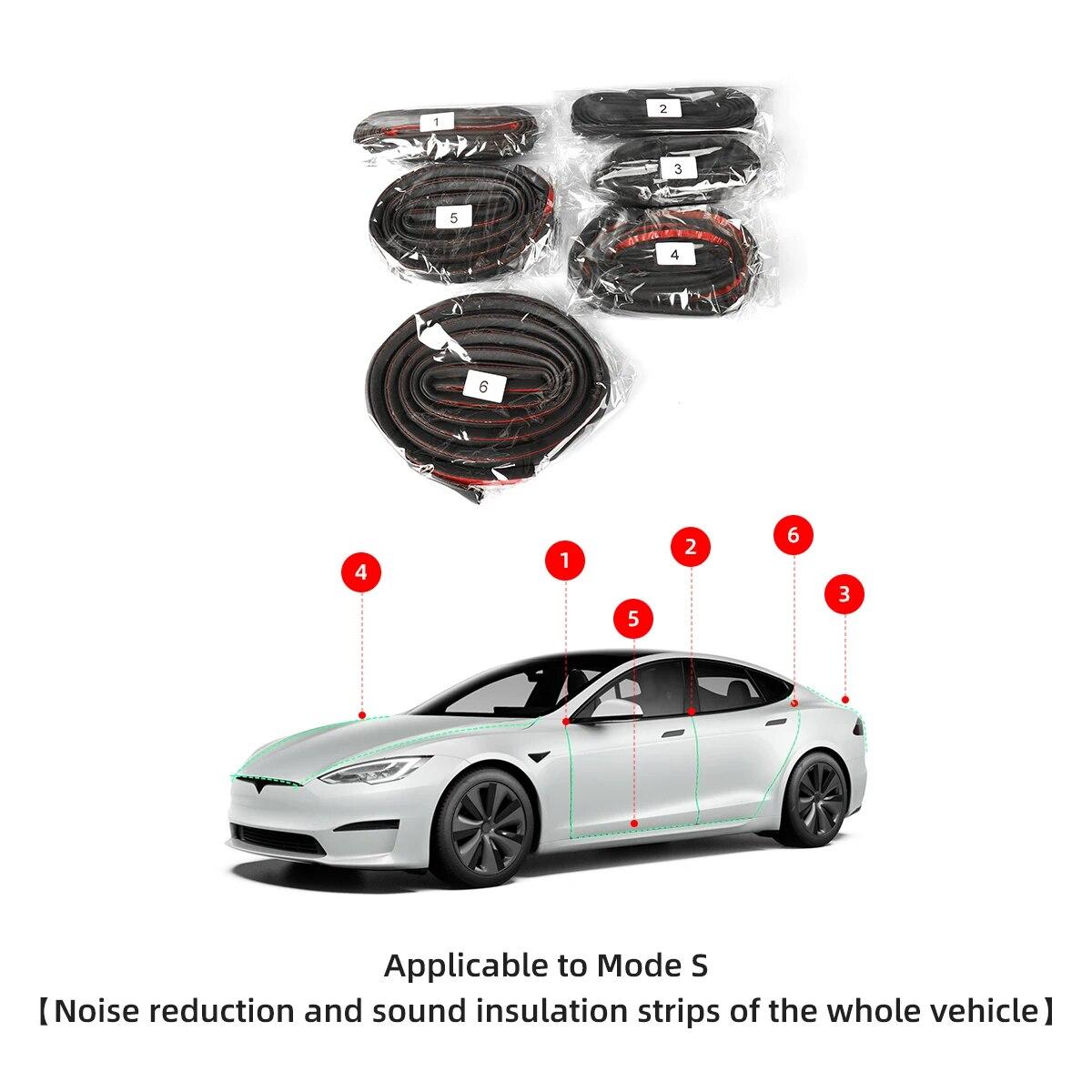 

Для Tesla Model 3 YXS Комплект ущільнювачів дверей автомобіля Звукоізоляційна шумоізоляція Погодна ущільнювальна стрічка 2023 Зовнішні аксесуари Model S
