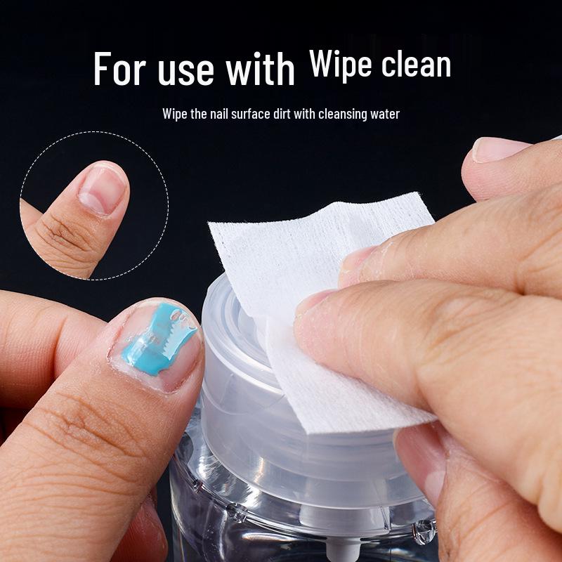 Thickened Disposable Fiber Nail Polish Remover Pads - Non-Shedding Cotton Wipes for Nail Art & Makeup Removal