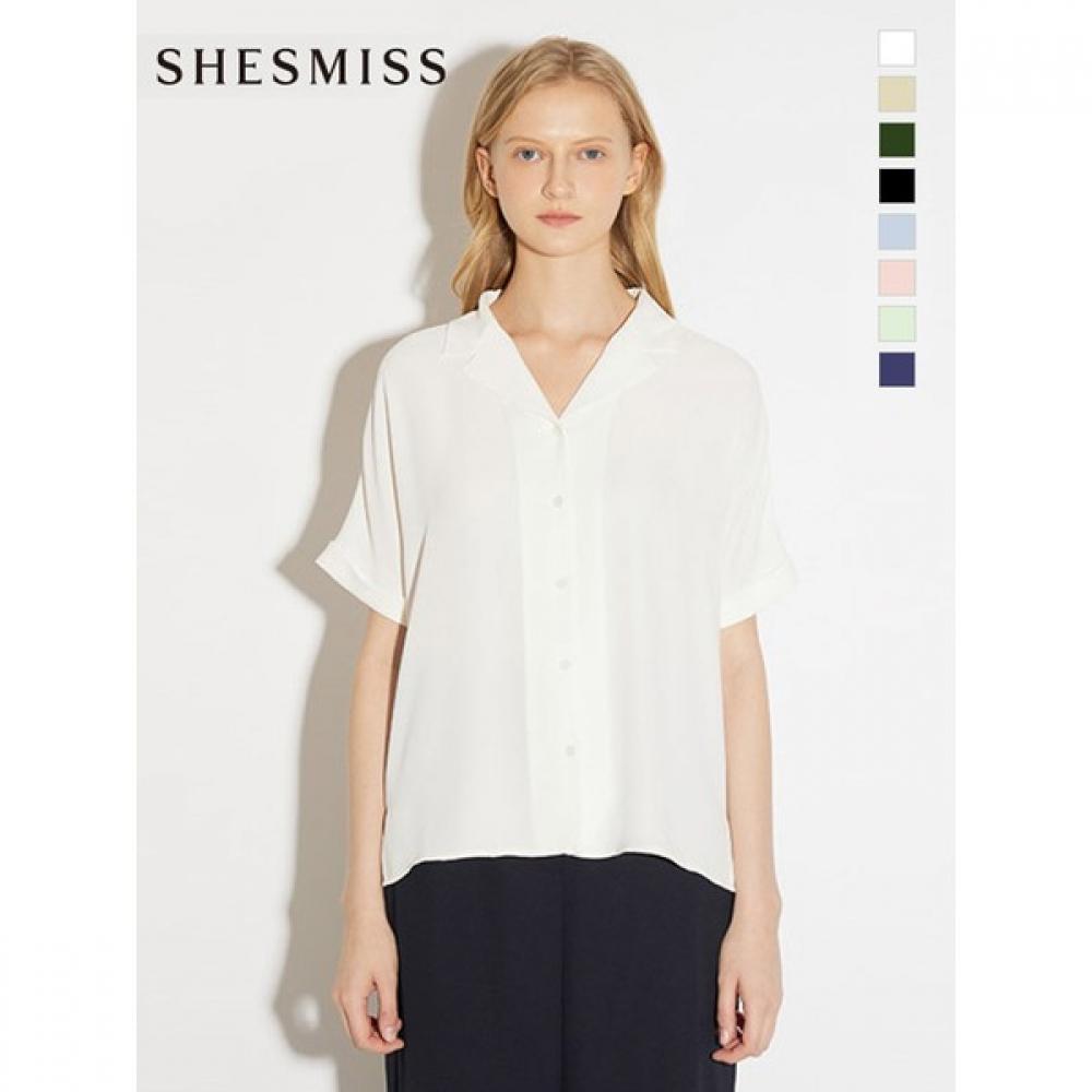 

She S miSS Open Collar Short Sleeve Shirt SwwStn22040 light beige/55