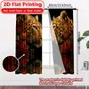 Set Of 2 Flat Printing Curtains Without Rod Leopard Roses Reflection Valentine Is Day Festival Creative Semi Light Filtering Made Polyester