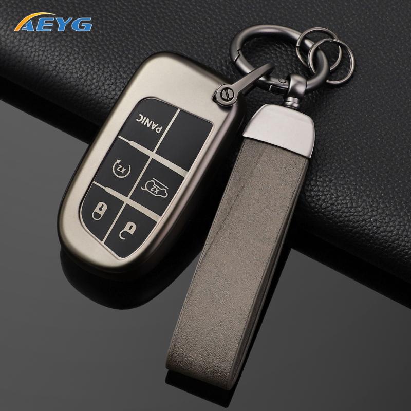 JQS4 TPU Auto Shell Fob Holder For Jeep Renegade Frand Cherokee Dodge Journey Charger Chrysler 200 300 300 Remote Holder keychain