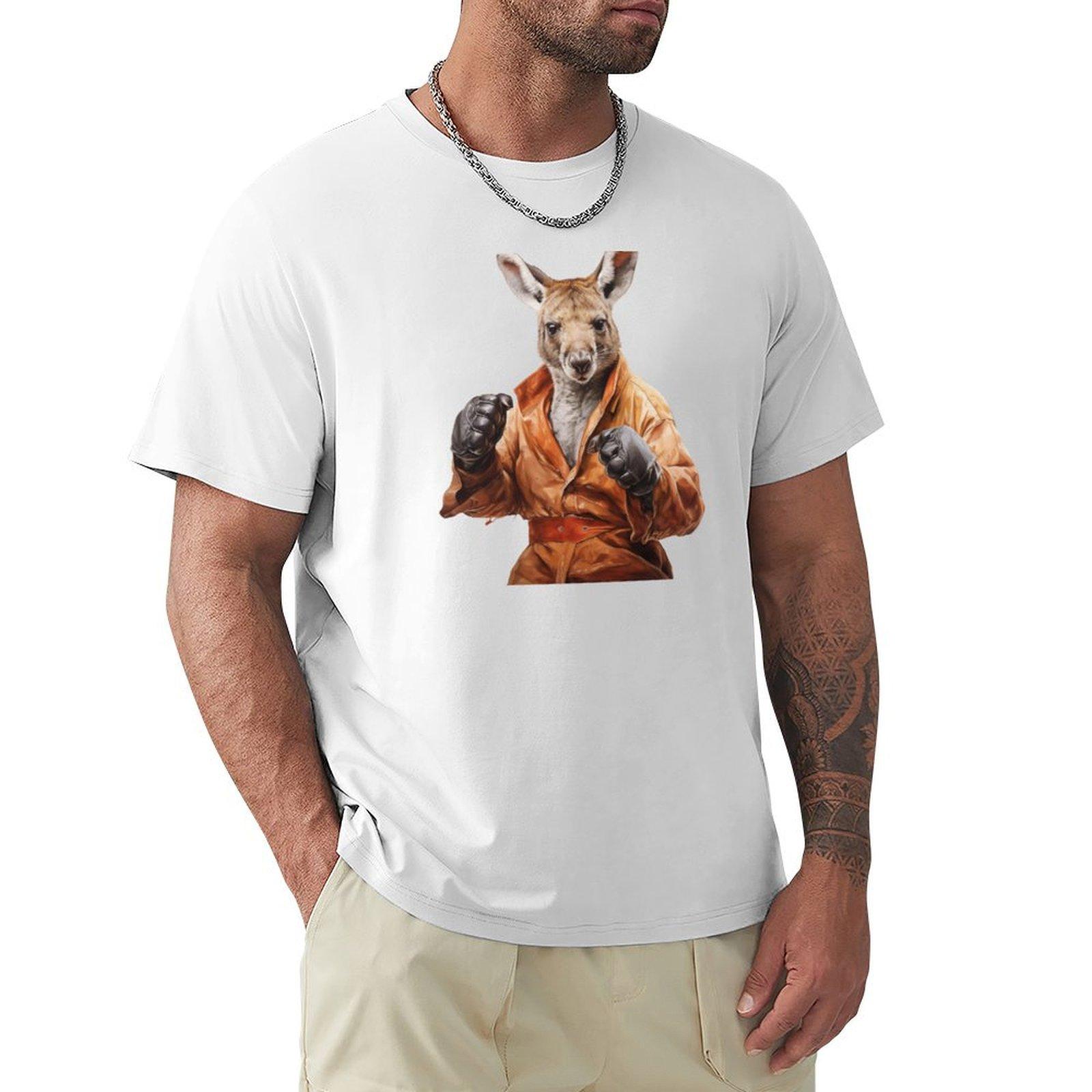Kangaroo Ready To Fight Tshirt Casual Holiday Short Sleeve Tee S