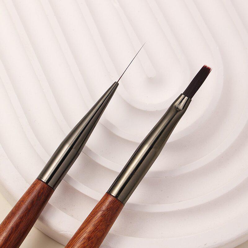 Durable Sandalwood Pole Nail Art Brush Professional Nail Liner Brush Nail Art Phototherapy Pen Nail Painting Brush