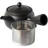 Tokoname Ware Teapot 310ml Black Clay with Super Stainless Steel Tea Strainer