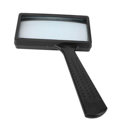 Handheld Magnifying Glass 3X Magnification Portable Elderly Reading Writing Magnifier Black