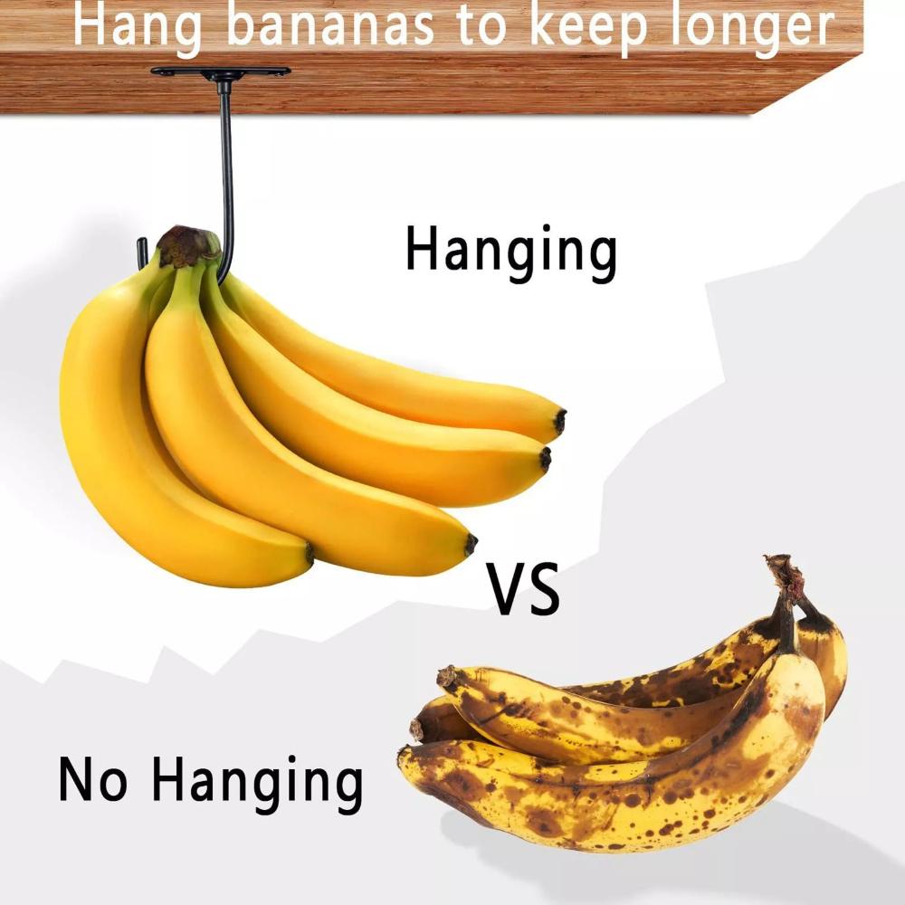 1/2/3/4/5PCS Banana Hooks Storage Racks Kitchen Countertops Banana Hooks With Screws Kitchen Supplies Household Appliances