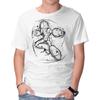 Unisex Crew Neck T-Shirt Mega Sketch Graphic Short Sleeve Casual Tee