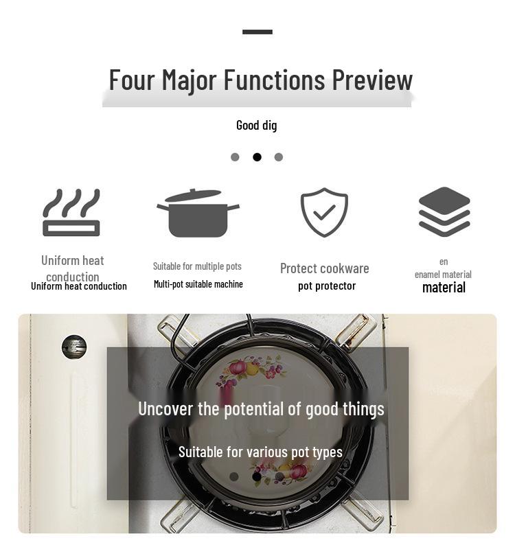 Japanischer Gasherd Emaille Hitzeverteiler zum Erwärmen von Milch - Anti-Brand-Leitung