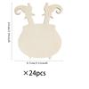 24 Pack Unfinished Wood Witch Cauldron Cutouts Hanging Ornaments DIY Halloween Tags for Halloween Home Party Decoration