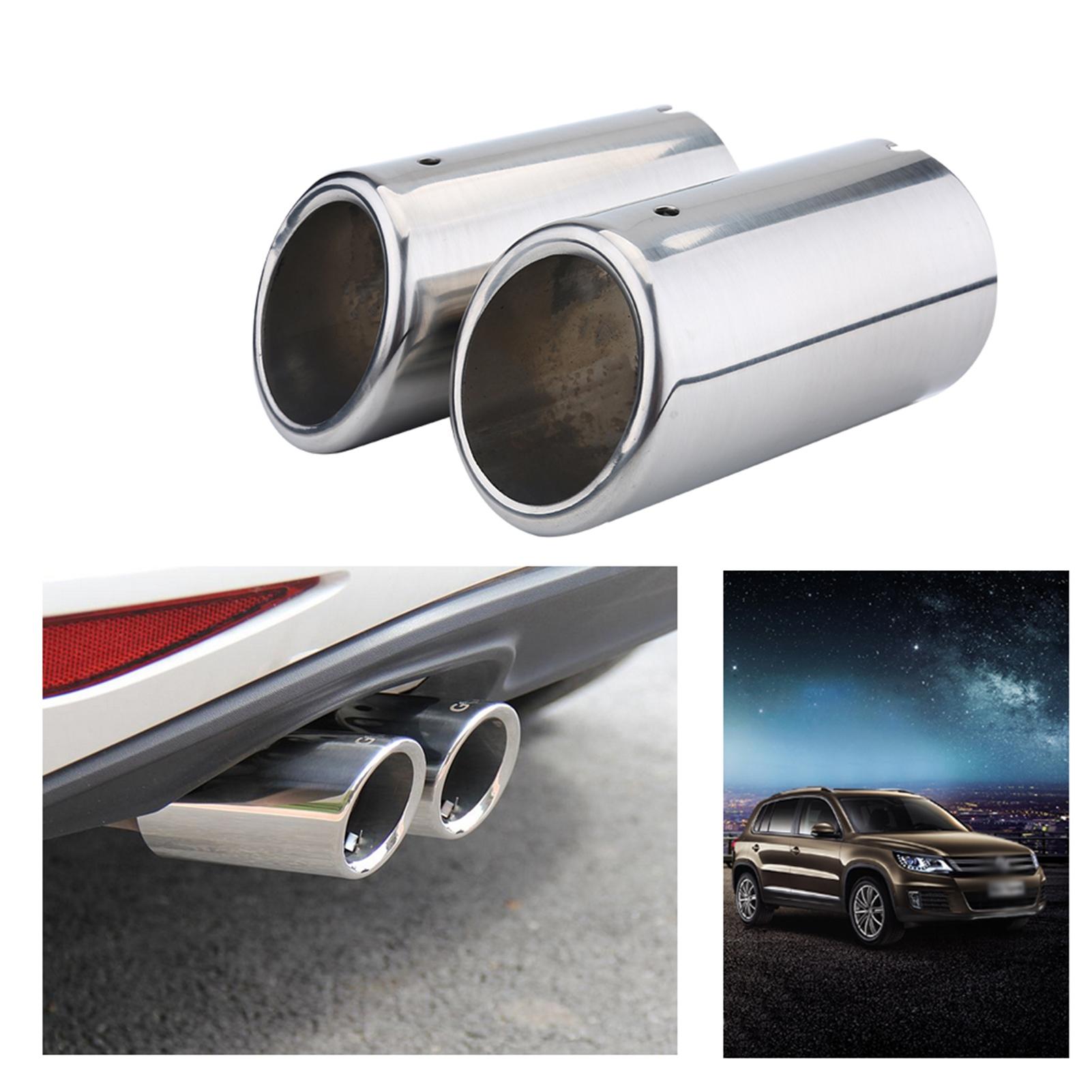 

1 Pair of Car Exhaust Tail Pipes Muffler Tips Replacement 67mm