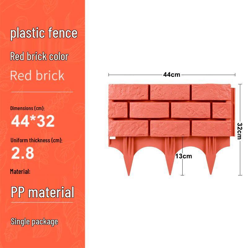 Plastic Garden and Flower Bed Edging Fence: Small Railing for Vegetable Gardens and Lawns