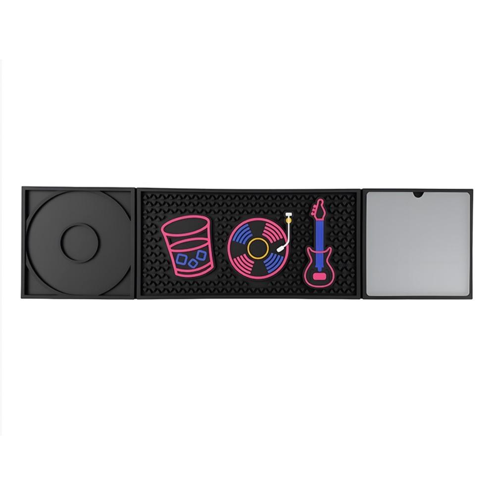 Non-Slip Rubber Bar Mat Heat-Insulating Countertop Spill Mat Portable Fruit Cutting Mat Bar Rubber