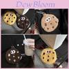 Cute Cookie-shaped Plush Coin Purse Neck Strap Bag For Girls