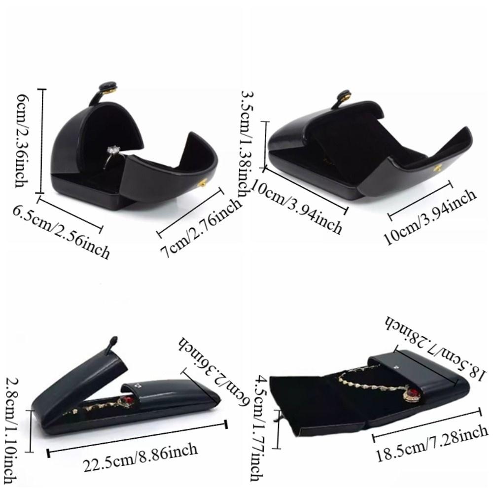 PU Leather Jewelry Packing Bag Rings Necklace Jewelry Display Box Earrings Storage Case Propose