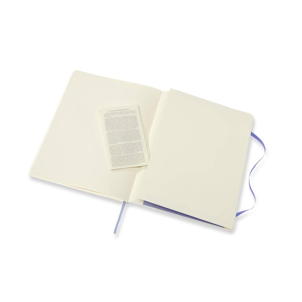 Moleskine Notebook Classic Notebook Soft Cover Plain XL Size wide x 25cm Hydration Blue QP623B42 (19cm long)