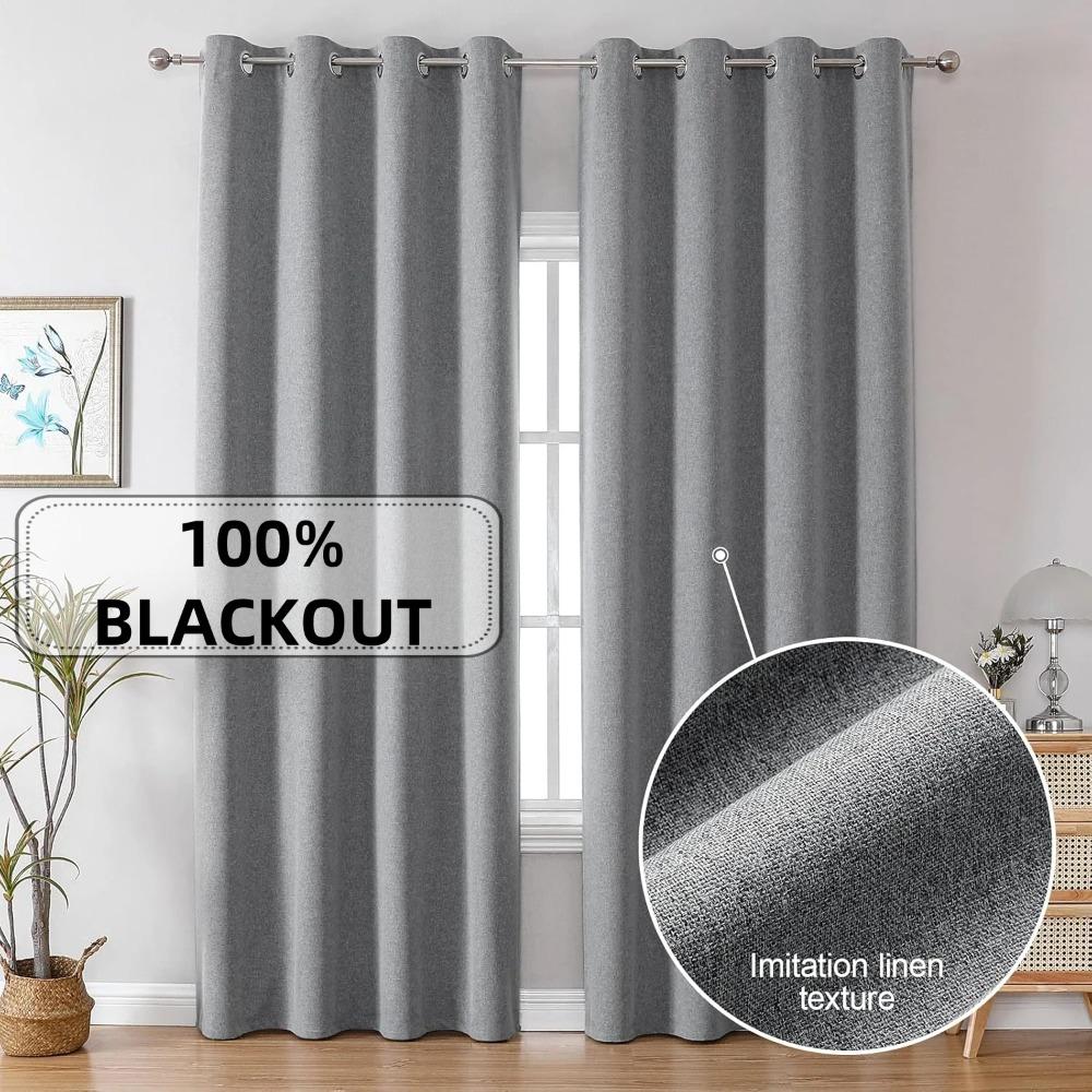 350m Height Solid Color Living Room Curtains 310CM Length 100% Blackout For Faux Linen Bedroom High Ceiling Window Curtain