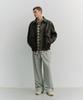 Deonseuteupomaen Leather Logo Wide Sweat Pants_Unisex_Udpa6A102_Melange Gray