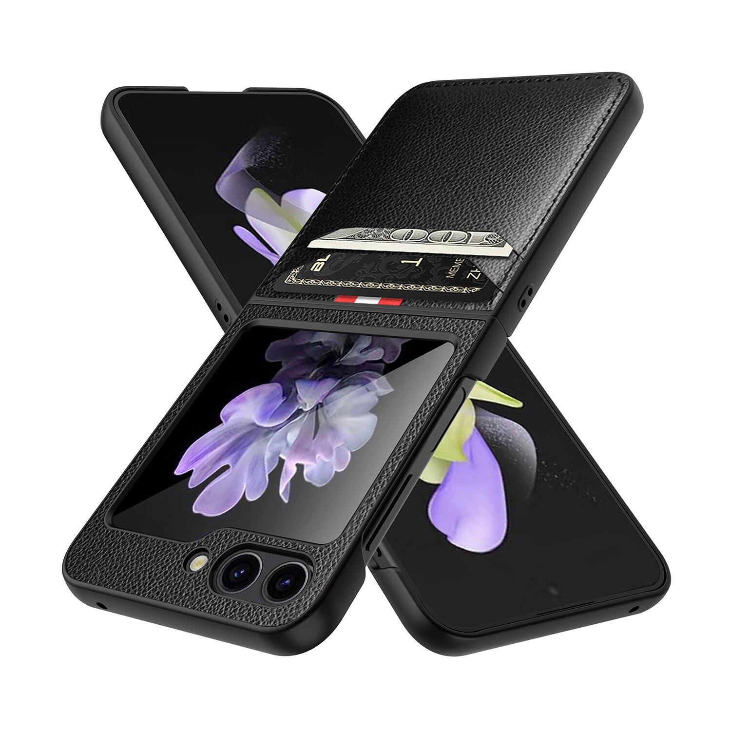 

Деловая кожаная сумка-чехол для Samsung Galaxy Z Flip 5 Flip5 Flip3 Flip4 Flip 3 4 Zflip5, чехлы для мобильных телефонов со слотом для карт
