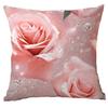 New Spring Flower Pink Rose Pillowcase Home Living Room Sofa Cushion Pillowcase