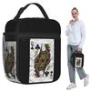 Playing Cards Queen Clubs (distressed Design) Insulated Lunch Bag for Women Office Cooler Thermal Food Box Tote Lunch Boxes