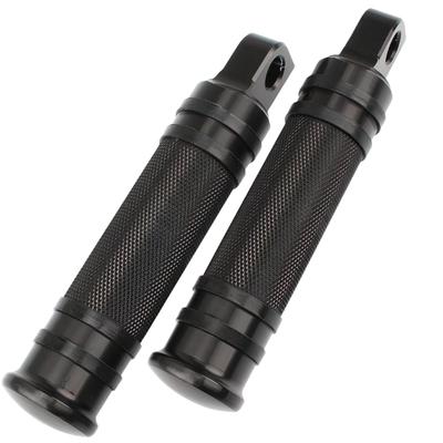 MSMint Harley Fußrasten Fußpedale Fußstütze Touring Sportster Softail Dyna CNC Aluminium (Schwarz)