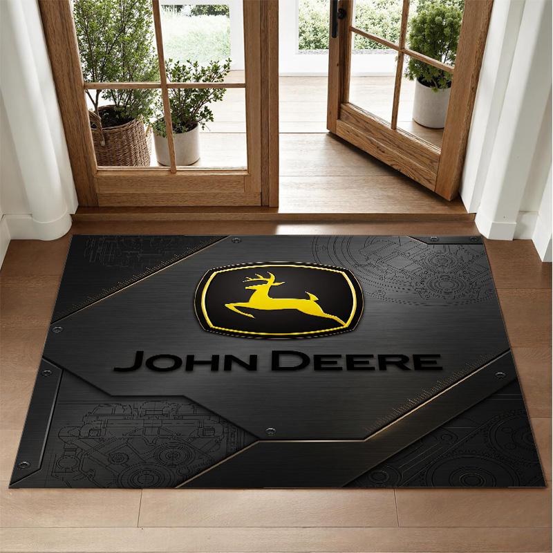 John Deere Design Crystal Velvet Rug Soft Decorative Mat for Bedroom Entrance