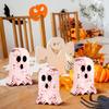 Halloween Decorations Ghost Ornaments Shiny Mirror Ghost Figurine Reflective Ghost Ornament for Home Parties Bars