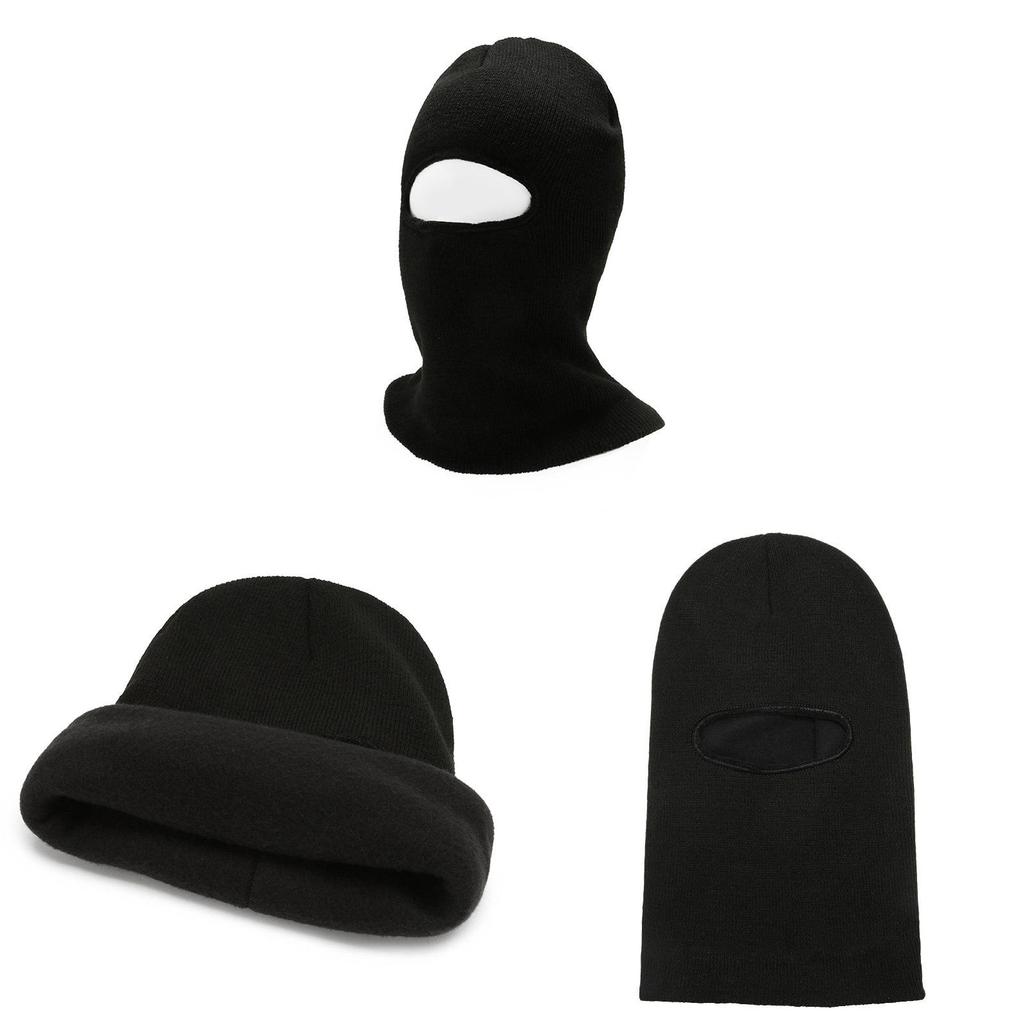 Winter Outdoor Knitted Hat Thick Warm All Inclusive Cap Fashion Gift Color Solid