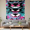 "Neon Ghost Trio Cartoon Tapestry" Patterned Tapestry Decorative Wall Hanging, Home Bedroom Living Room Decor