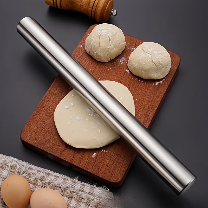 1PC 304 Stainless Steel Solid Rolling Pin Household Noodle Stick Kitchen Noodle Stick Dumpling Skin Artifact Baking Tool