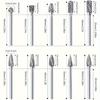 10 Piece Dual Cutting Hard Alloy Rotating Burr Set - Suitable for Woodworking, Drilling, Carving
