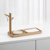 Key Holder Tray Compartmentalized Design Entryway Catchall MultiFunctional Rack with Dish