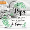 2D Flat, 1pc, Father's Day Heartfelt Declaration Decorative Plaque - "with You, Dad, I Feel Safe and Loved" with Eucalyptus Leaf Pattern, a Heart-shap
