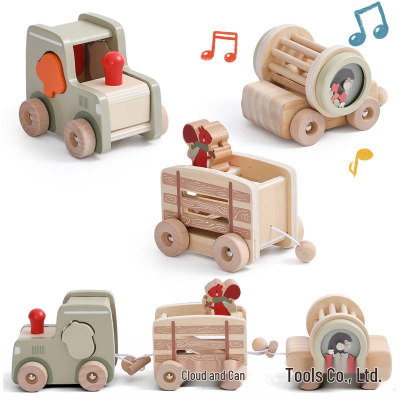 Wooden Baby Educational Shape Recognition Train Puzzle Toy Set