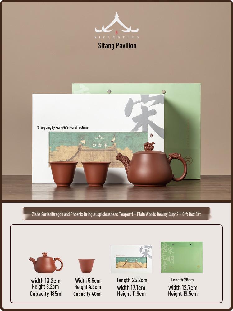 Yixing Masterpiece Authentic Zisha Handmade Teapot Kung Fu Tea Set for Personal Use