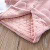 Girls Autumn and Winter Solid Color Thickened Coat Middle and Large Children High Neck Mid-Length Warm Coat
