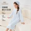 Yingshi Girls' 100% Cotton Sweet Long Sleeve Home Clothes Sleeping Skirt