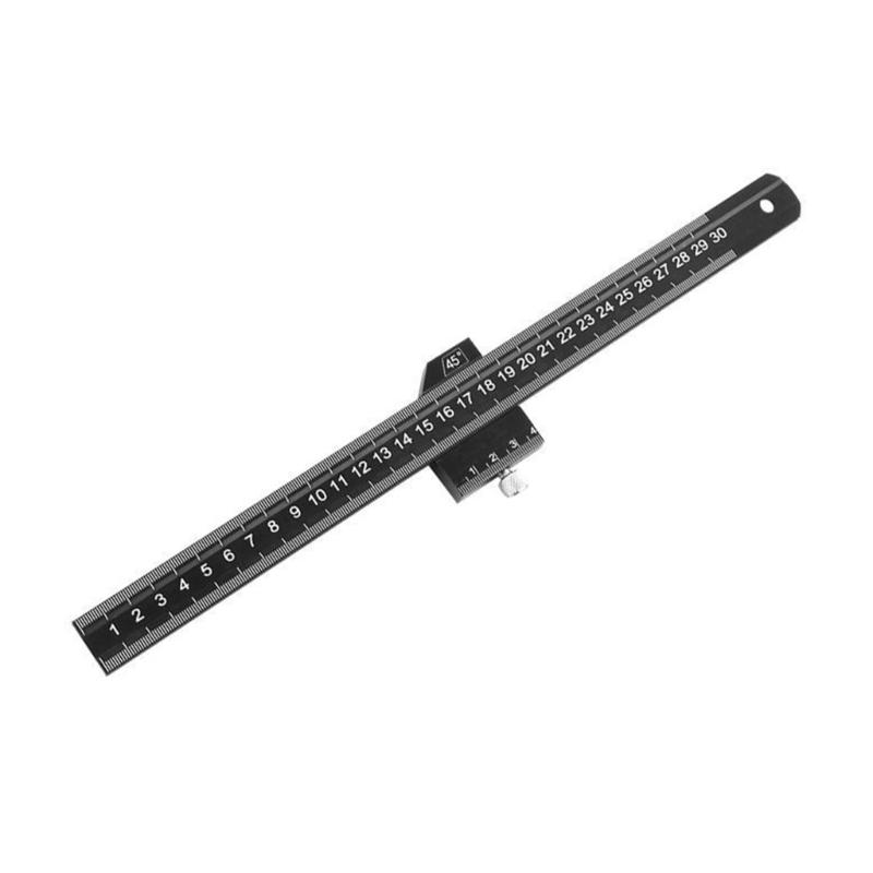 20cm To 50cm Aluminum Alloy 90 Degree Angled Ruler With 45 Degree Positioning For Woodworking And Carpentry Projects