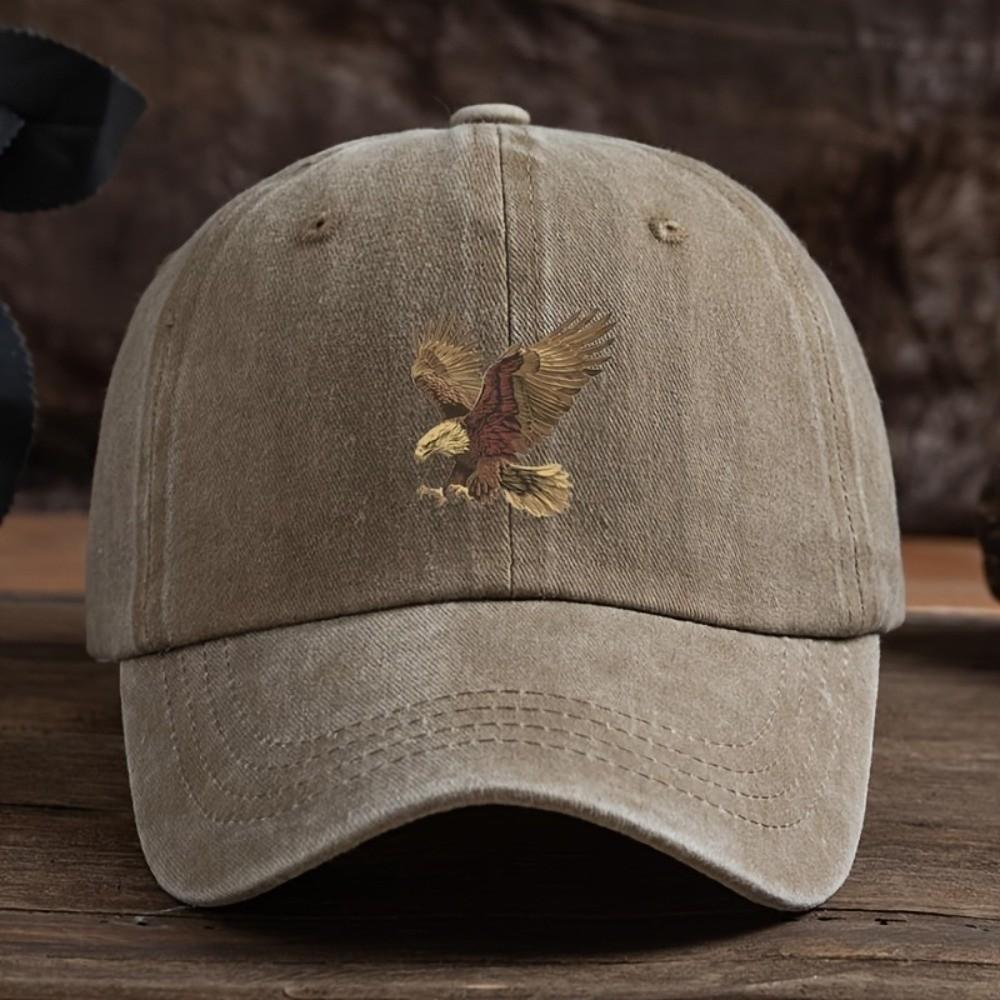 Adjustable Eagle Print Baseball Cap  For Man Women Hiking Fishing Vacation Exploration