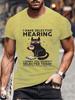 Novelty I Have Selective Hearing You Werent Selected Cat T Shirt Graphic Short Sleeve Husband Great Gifts Summer Fashion T-shirt
