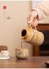 Ancient Lotus Woven Stem Thermos & Teacup Set - Ceramic Insulated Pot with Retro Mute Design, Ideal for Business Gifts and Souvenirs.